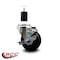 Service Caster 3.5'' Soft Rubber Swivel 1-1/2'' Expanding Stem Caster with Brake SCC-EX20S3514-SRS-TLB-112 - alternate 3